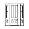 4-panel with sidelites
Unit Dimension 71" x 85-5/8"
Door Dimension 36" x 84"
Panels - raised
Glazing - Low-E IG, beveled